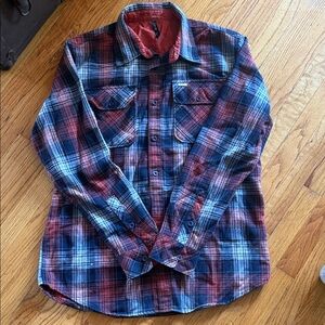 RVCA Red and Blue Plaid Shirt
